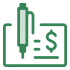 Icon illustration of a bank check